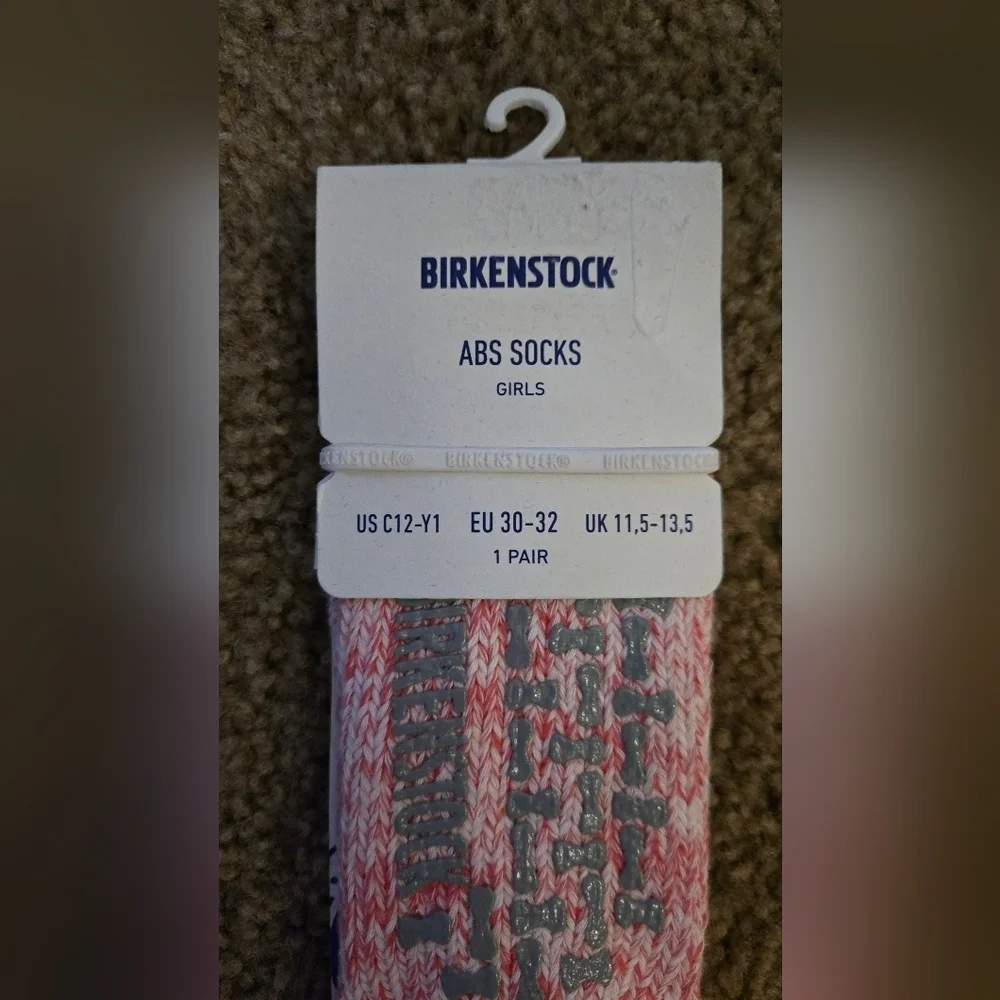 New Girls Birkenstock Pink ABS Socks